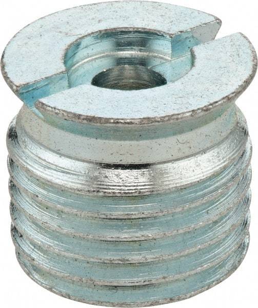 Umeta - Straight Head Angle, 1/4 NPTF Steel Flush-Style Grease Fitting - 9/16" Overall Height, Zinc Plated Finish - Industrial Tool & Supply