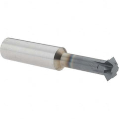 Accupro - 5/8° 5/8" Cut Diam, 0.25" Cut Width, 5/8" Shank, Solid Carbide Double-Angle Cutter - Industrial Tool & Supply