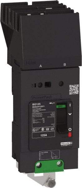 Square D - 35 Amp, 480Y/277 VAC, 2 Pole, Panel Mount B-Frame Circuit Breaker - Thermal-Magnetic Trip, 65 kA at 240 V, 35 kA at 480Y/277 VAC Breaking Capacity, 14-2/0 AWG - Industrial Tool & Supply