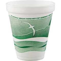 DART - Foam Hot/Cold Foam Drinking Cups, 12 oz - White, Green - Industrial Tool & Supply