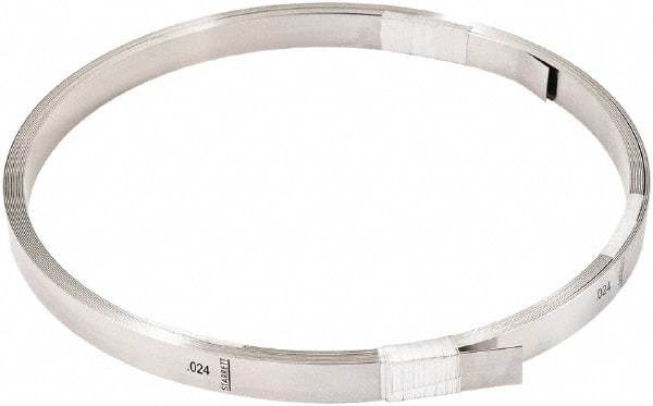 Starrett - Feeler Stock Rolls Thickness (Decimal Inch): 0.0240 Overall Length (Meters): 7.60 - Industrial Tool & Supply
