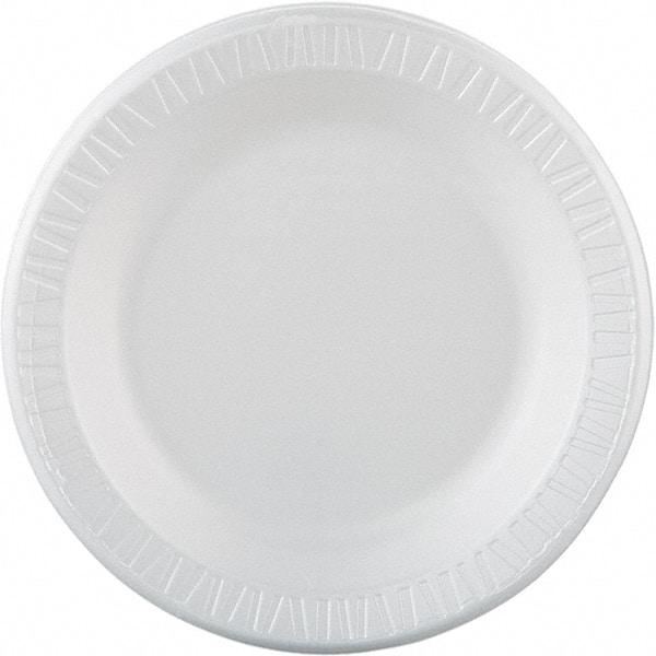 DART - Foam Dinnerware Plate, 10-1/4" - White - Industrial Tool & Supply