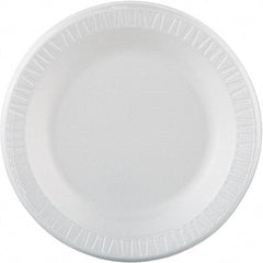 DART - Foam Dinnerware Plate, 10-1/4" - White - Industrial Tool & Supply