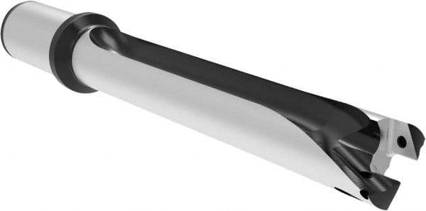 Allied Machine and Engineering - Series 29, 29 to 31.99mm Diam, 1-1/4" Diam Straight Shank with Flange, Straight Flute Spade Drill - 12-19/32" Max Depth, 16-19/32" OAL, Long Length, Through Coolant - Industrial Tool & Supply