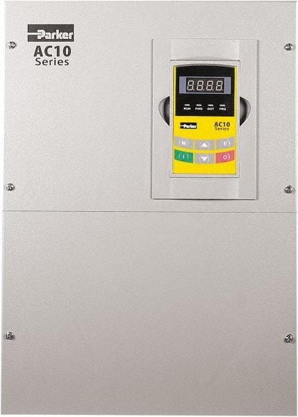 Parker - Three Phase, 460 Volt, 50 hp, Variable Frequency Drive - 12.4" Wide x 9.21" Deep x 18" High, IP20 - Industrial Tool & Supply