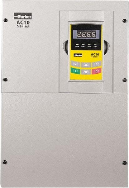 Parker - Three Phase, 460 Volt, 60 hp, Variable Frequency Drive - 12.4" Wide x 9.21" Deep x 18" High, IP20 - Industrial Tool & Supply