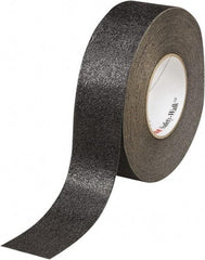 Ability One - Black Solid Color Anti-Slip Vinyl Tape - 1" Wide x 60' Long x 0.036" Thick, General Traffic - Industrial Tool & Supply