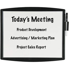 FELLOWES - 13-1/4" High x 15.38" Wide Dry Erase - Plastic, Includes Marker with Eraser Tip, Marker Holder & Mounting Pins - Industrial Tool & Supply