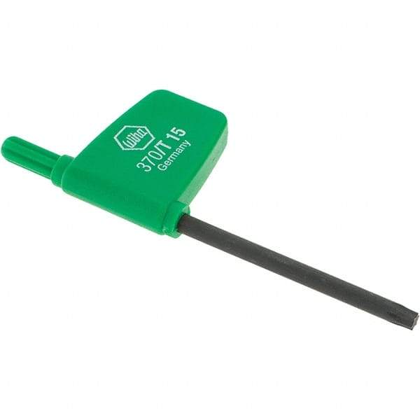 Wiha - T15 Torx Key - Flag-Style, 45mm Length Under Head, 3.1" OAL - Industrial Tool & Supply