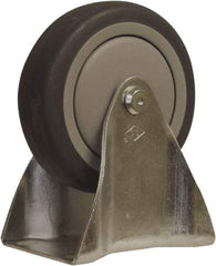 Snap-Loc - 4" Diam x 1" Wide x 5" OAH Top Plate Mount Rigid Caster - Polyurethane, 375 Lb Capacity, Ball Bearing, 1-3/4 X 2-7/8" Plate, Round Stem - Industrial Tool & Supply
