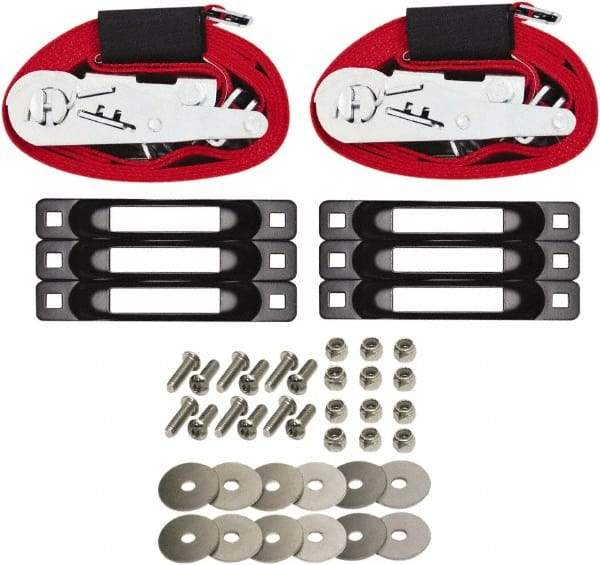 Snap-Loc - 16' Long x 2" Diam, Red Tie Down Strap Kit - Industrial Tool & Supply