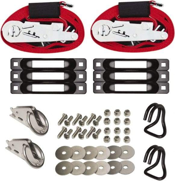 Snap-Loc - 16' Long x 2" Diam, Red Tie Down Strap Kit - Industrial Tool & Supply