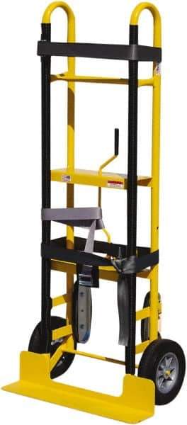 Snap-Loc - 400 Lb Capacity 61" OAH Appliance Hand Truck - Loop Handle, Steel, Solid Rubber Wheels - Industrial Tool & Supply