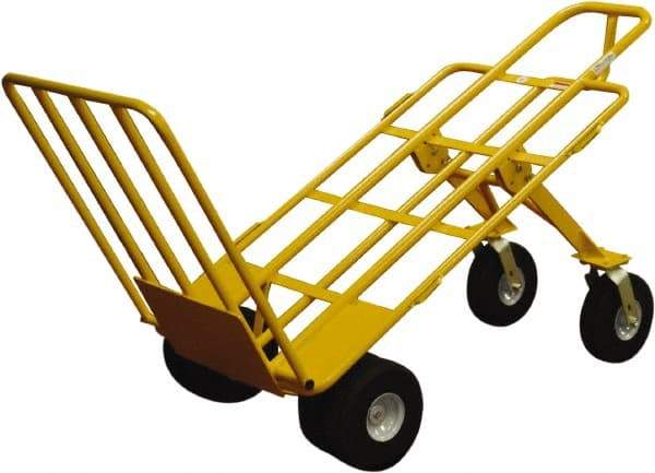 Snap-Loc - 1,000 Lb Capacity 64" OAH Hand Truck - Loop Handle, Steel, Pneumatic Wheels - Industrial Tool & Supply