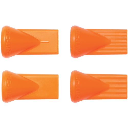 Coolant Hose System Assortment - 1/4″ Inside Diameter System-1/4″ Flat Nozzle Assortment Contains 1 each of Flat Slot 40, Flat Slot 60, Flat Hole 5 & Flat Hole 7 Nozzles - Industrial Tool & Supply