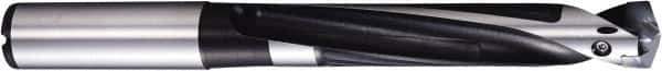 Kyocera - 0.433 to 0.452" Diam, 5xD, 2.264" Max Depth, 1/2" Shank Diam, 4.724" OAL, Replaceable Tip Drill - DA Insert, 110 Seat Size, SS 5xD Toolholder, Series Magic Drill DRA - Industrial Tool & Supply