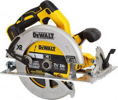 DeWALT - 20 Volt, 7-1/4" Blade, Cordless Circular Saw - 4,000 RPM, Lithium-Ion Batteries Not Included - Industrial Tool & Supply