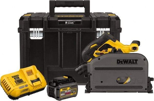 DeWALT - 60 Volt, 6-1/2" Blade, Cordless Circular Saw - 4,000 RPM, 1 Lithium-Ion Battery Included - Industrial Tool & Supply