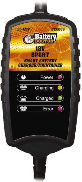 Battery Doctor - 12 Volt Automatic Charger/Maintainer - 1.25 Amps - Industrial Tool & Supply