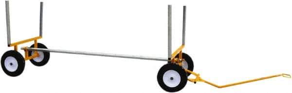 Snap-Loc - 2,000 Lb Capacity Steel Wagon Truck - Steel Deck, 30" OAW, 32" Platform Length x 9-1/2" Platform Height, Rubber Casters - Industrial Tool & Supply