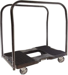 Snap-Loc - 1,500 Lb Capacity Steel Panel Cart - Polyethylene/Polypropylene Plastic Deck, 20-1/2" OAW, 32" Platform Length x 9-1/2" Platform Height, Rubber Casters - Industrial Tool & Supply