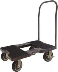 Snap-Loc - 1,500 Lb Capacity Steel Convertible Hand Truck - Polyethylene/Polypropylene Plastic Deck, 20-1/2" OAW, 32" Platform Length x 9-1/2" Platform Height, Rubber Casters - Industrial Tool & Supply