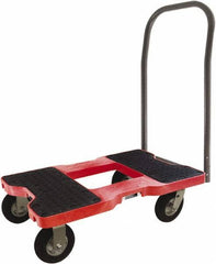 Snap-Loc - 1,500 Lb Capacity Steel Convertible Hand Truck - Polyethylene/Polypropylene Plastic Deck, 20-1/2" OAW, 32" Platform Length x 9-1/2" Platform Height, Rubber Casters - Industrial Tool & Supply