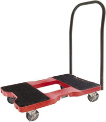 Snap-Loc - 1,500 Lb Capacity Steel Convertible Hand Truck - Polyethylene/Polypropylene Plastic Deck, 20-1/2" OAW, 32" Platform Length x 7" Platform Height, Polyurethane Casters - Industrial Tool & Supply
