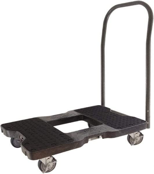 Snap-Loc - 1,500 Lb Capacity Steel Convertible Hand Truck - Polyethylene/Polypropylene Plastic Deck, 20-1/2" OAW, 32" Platform Length x 7" Platform Height, Polyurethane Casters - Industrial Tool & Supply