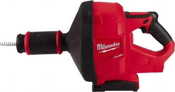 Milwaukee Tool - 18V Battery Battery Drain Cleaning Machine - For 3" Pipe, 35' Cable - Industrial Tool & Supply
