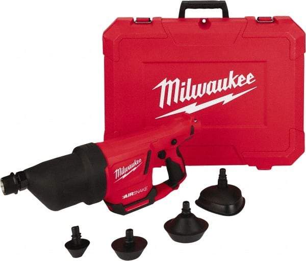 Milwaukee Tool - 12V Lithium-Ion Battery Battery Drain Cleaning Machine - For 1" to 4" Pipe - Industrial Tool & Supply