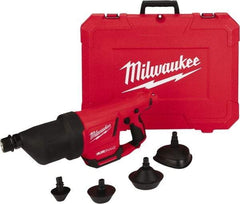 Milwaukee Tool - 12V Lithium-Ion Battery Battery Drain Cleaning Machine - For 1" to 4" Pipe - Industrial Tool & Supply
