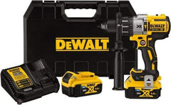 DeWALT - 20 Volt 1/2" Keyless Chuck Cordless Hammer Drill - 0 to 3,850 BPM, 0 to 2,000 RPM, Reversible - Industrial Tool & Supply