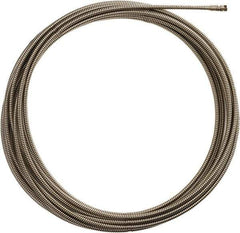 Milwaukee Tool - 3/8" x 50' Drain Cleaning Machine Cable - Inner Core, 1-1/4" to 2-1/2" Pipe, Use with Milwaukee Drain Cleaning Tools - Industrial Tool & Supply