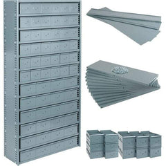 Value Collection - 35.8" Wide, 1 High, Open Shelving Accessory/Component - 21 Gauge Steel, Powder Coat Finish, Use with Bins/Totes - Industrial Tool & Supply