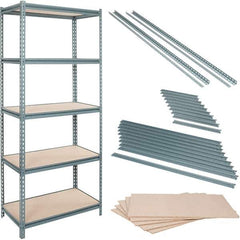 Value Collection - 36" Wide, 36 High, Open Shelving Accessory/Component - Particle Board, Use with Boltless Storage Rack - Industrial Tool & Supply