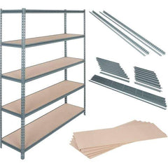 Value Collection - 24" Wide, 18 High, Open Shelving Accessory/Component - 16 Gauge Steel, Powder Coat Finish, Use with Boltless Storage Rack - Industrial Tool & Supply