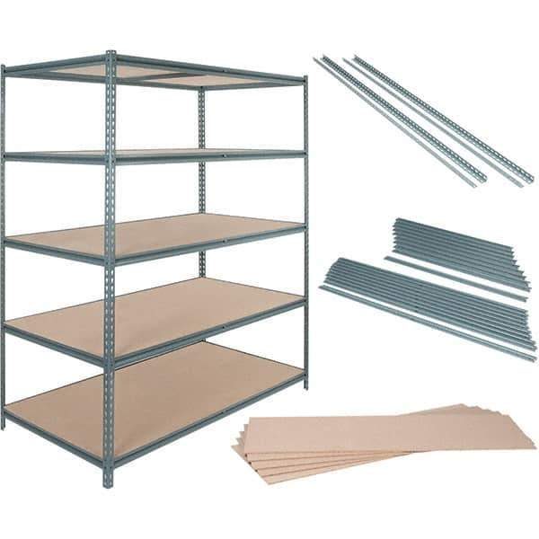 Value Collection - 72" Wide, 36 High, Open Shelving Accessory/Component - Particle Board, Use with Boltless Storage Rack - Industrial Tool & Supply