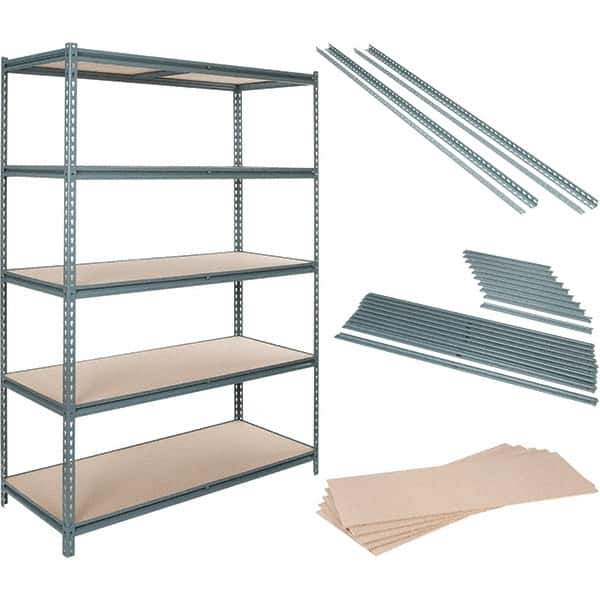 Value Collection - 60" Wide, 36 High, Open Shelving Accessory/Component - Particle Board, Use with Boltless Storage Rack - Industrial Tool & Supply