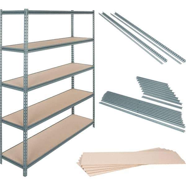 Value Collection - 72" Wide, 26 High, Open Shelving Accessory/Component - 16 Gauge Steel, Powder Coat Finish, Use with Boltless Storage Rack - Industrial Tool & Supply