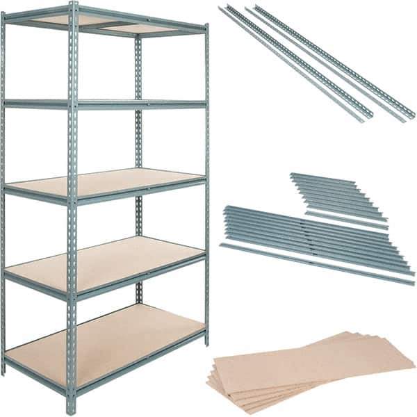 Value Collection - 48" Wide, 36 High, Open Shelving Accessory/Component - Particle Board, Use with Boltless Storage Rack - Industrial Tool & Supply