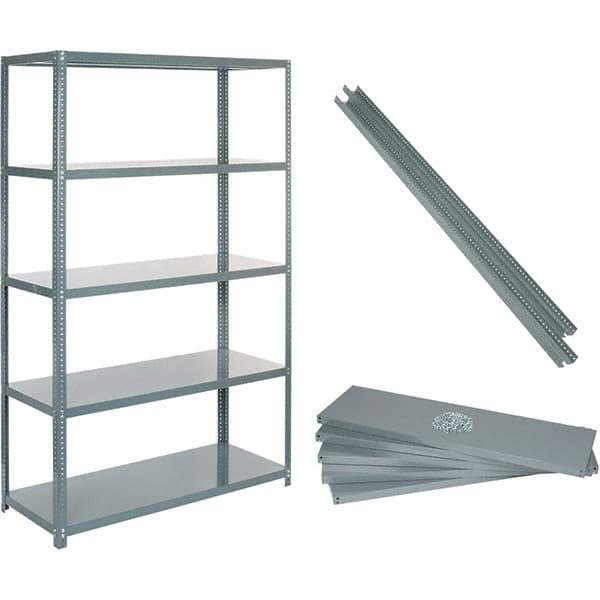 Value Collection - 60" Wide, 1-15/16 High, Open Shelving Accessory/Component - 14 Gauge Steel, Powder Coat Finish, Use with High Capacity Storage Racks - Industrial Tool & Supply