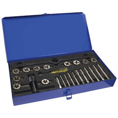 Greenfield Threading - Tap & Die Sets Minimum Tap Thread Size (Inch): 1/4-20 Maximum Tap Thread Size (Inch): 1/2-20 - Industrial Tool & Supply