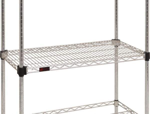 Eagle MHC - 36" Wide, 1-1/8 High, Open Shelving Accessory/Component - Steel Chrome Plated, Chrome Finish, 24" Deep, Use with Eagle MHC Shelving - Industrial Tool & Supply