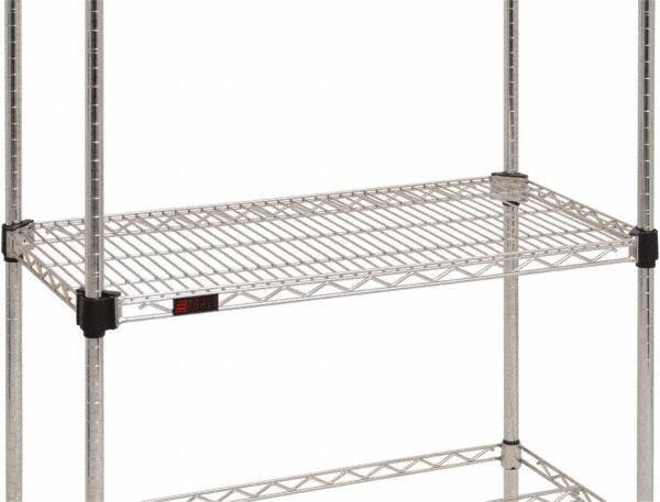 Eagle MHC - 60" Wide, 18 High, Open Shelving Accessory/Component - Steel Chrome Plated, Chrome Finish, Use with Eagle MHC Shelving - Industrial Tool & Supply