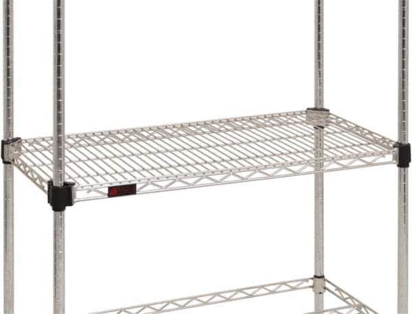 Eagle MHC - 42" Wide, 18 High, Open Shelving Accessory/Component - Steel Chrome Plated, Chrome Finish, Use with Eagle MHC Shelving - Industrial Tool & Supply