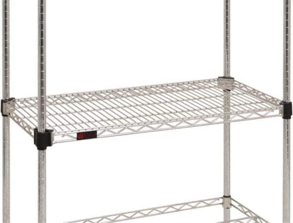 Eagle MHC - 24" Wide, 18 High, Open Shelving Accessory/Component - Steel Chrome Plated, Chrome Finish, Use with Eagle MHC Shelving - Industrial Tool & Supply