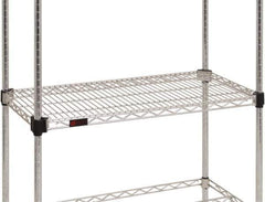 Eagle MHC - 48" Wide, 18 High, Open Shelving Accessory/Component - Steel Chrome Plated, Chrome Finish, Use with Eagle MHC Shelving - Industrial Tool & Supply