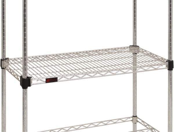 Eagle MHC - 72" Wide, 18 High, Open Shelving Accessory/Component - Steel Chrome Plated, Chrome Finish, Use with Eagle MHC Shelving - Industrial Tool & Supply