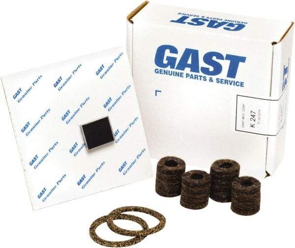 Gast - 10 Piece Air Compressor Repair Kit - For Use with Gast 0322/0522 Oil-Less Models - Industrial Tool & Supply